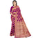 Amolika Sarees Regal Touch Wine Banarasi Silk Saree With Luxury Zari Finish & Unstitched Blouse