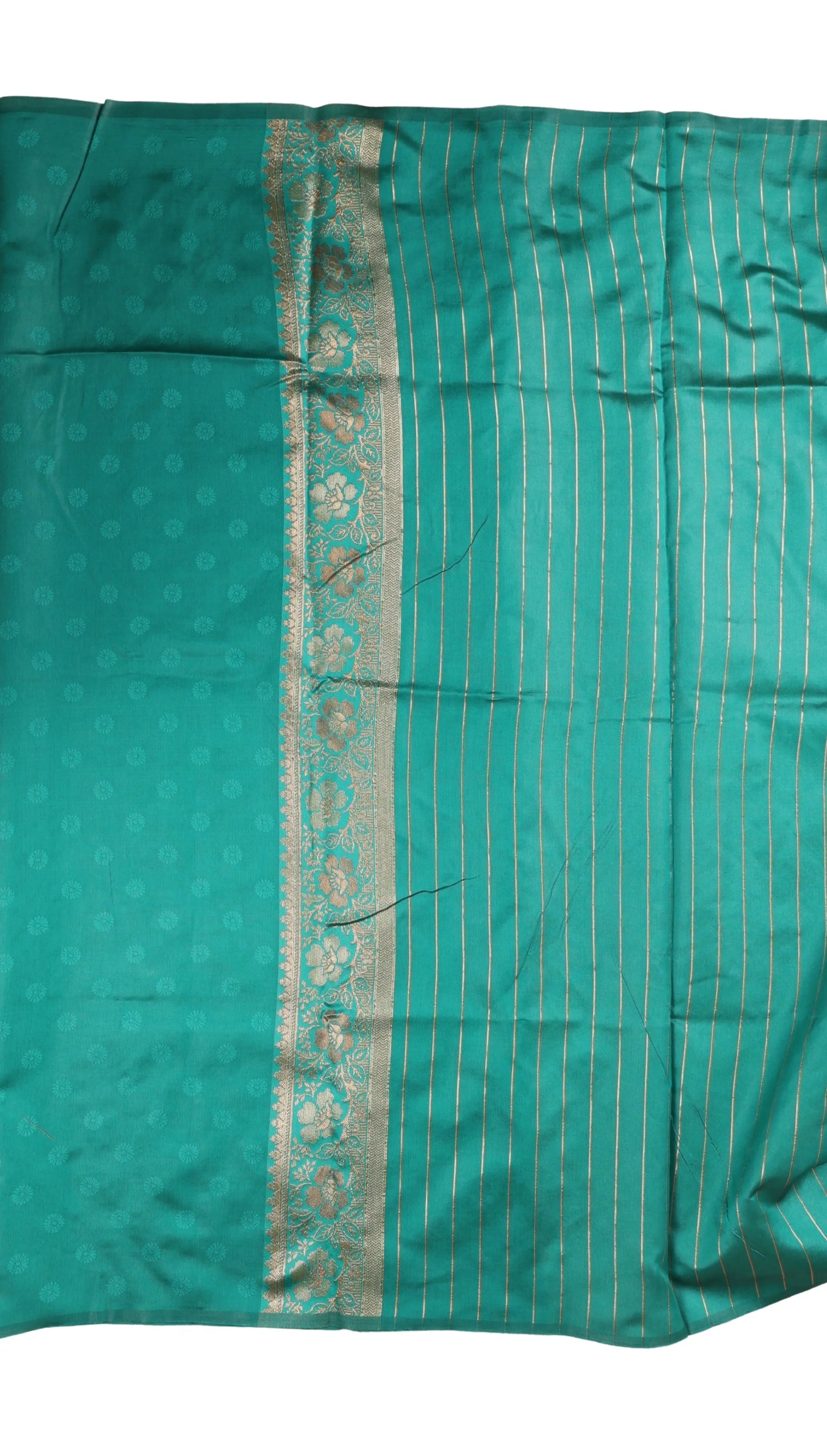 AMOLIKA Women's Banarasi Sky Blue Silk Saree With Unstitched Blouse Piece AM-1287