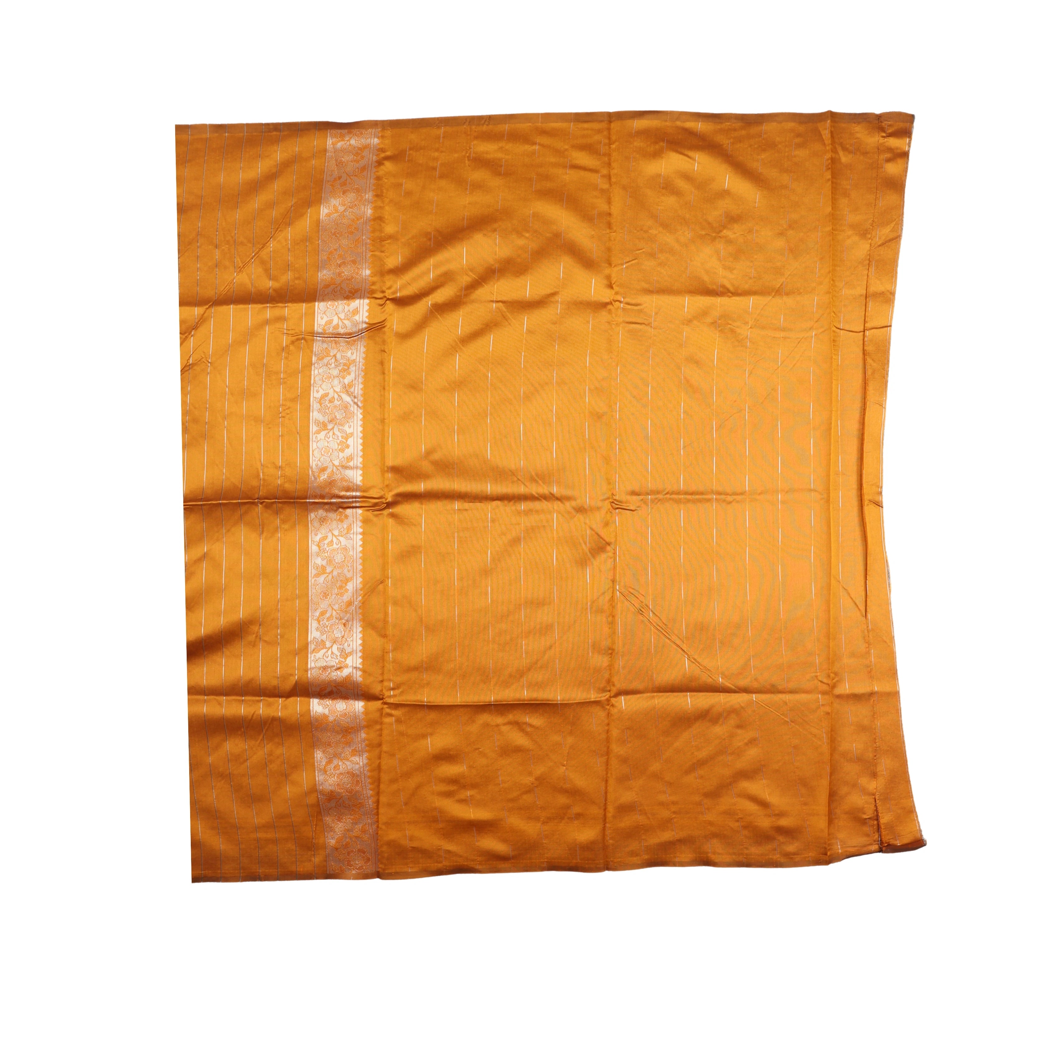 AMOLIKA Women's Banarasi Mustard Silk Saree With Unstitched Blouse Piece AM-1283