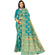 Amolika Sarees Banarasi Silk Teal Blue Saree With Rich Zari Weaving | Unstitched Blouse Included
