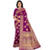 Amolika Sarees Classic Deep Wine Banarasi Silk Saree With Heavy Border Look & Unstitched Blouse
