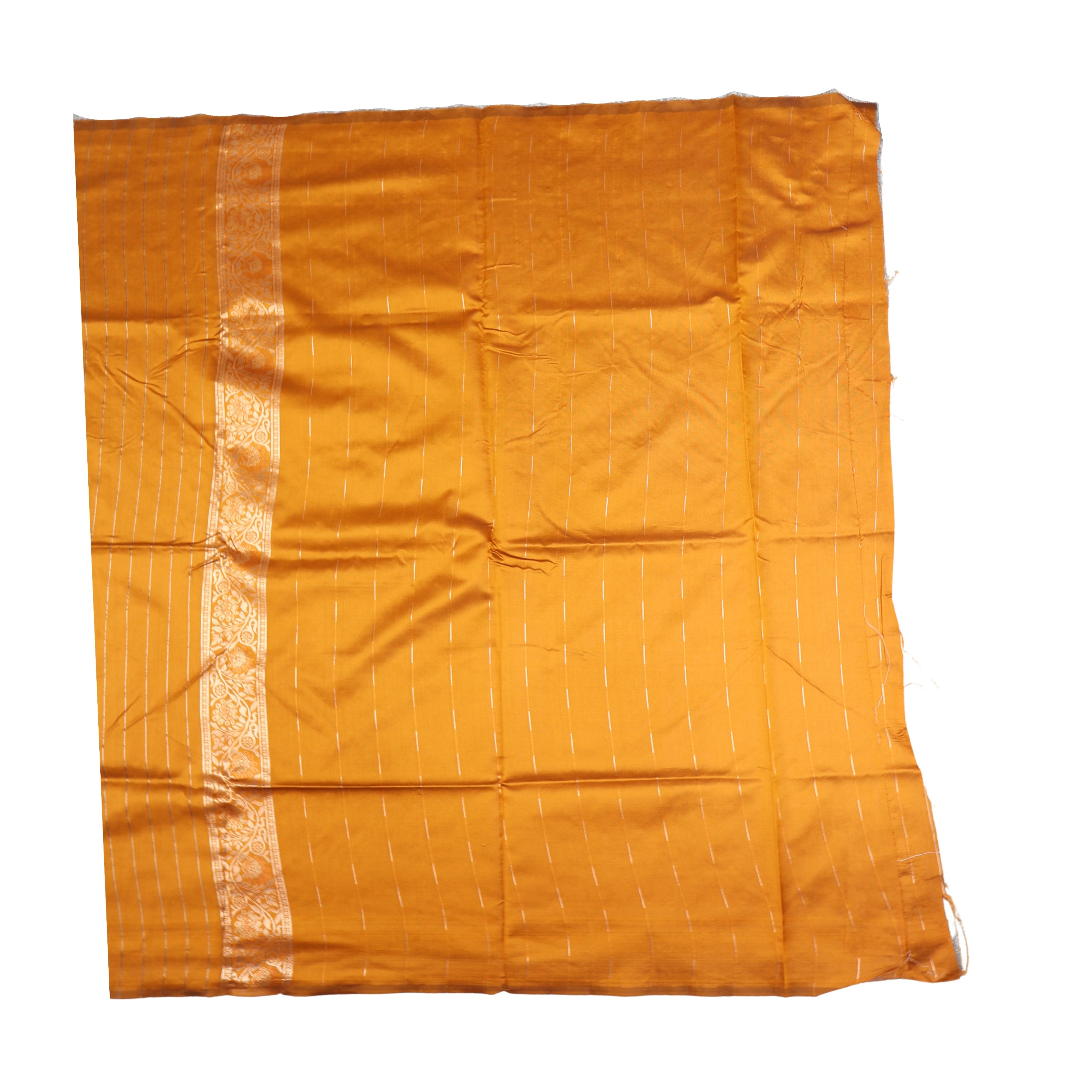 AMOLIKA Women's Banarasi Mustard Silk Saree With Unstitched Blouse Piece AM-1311