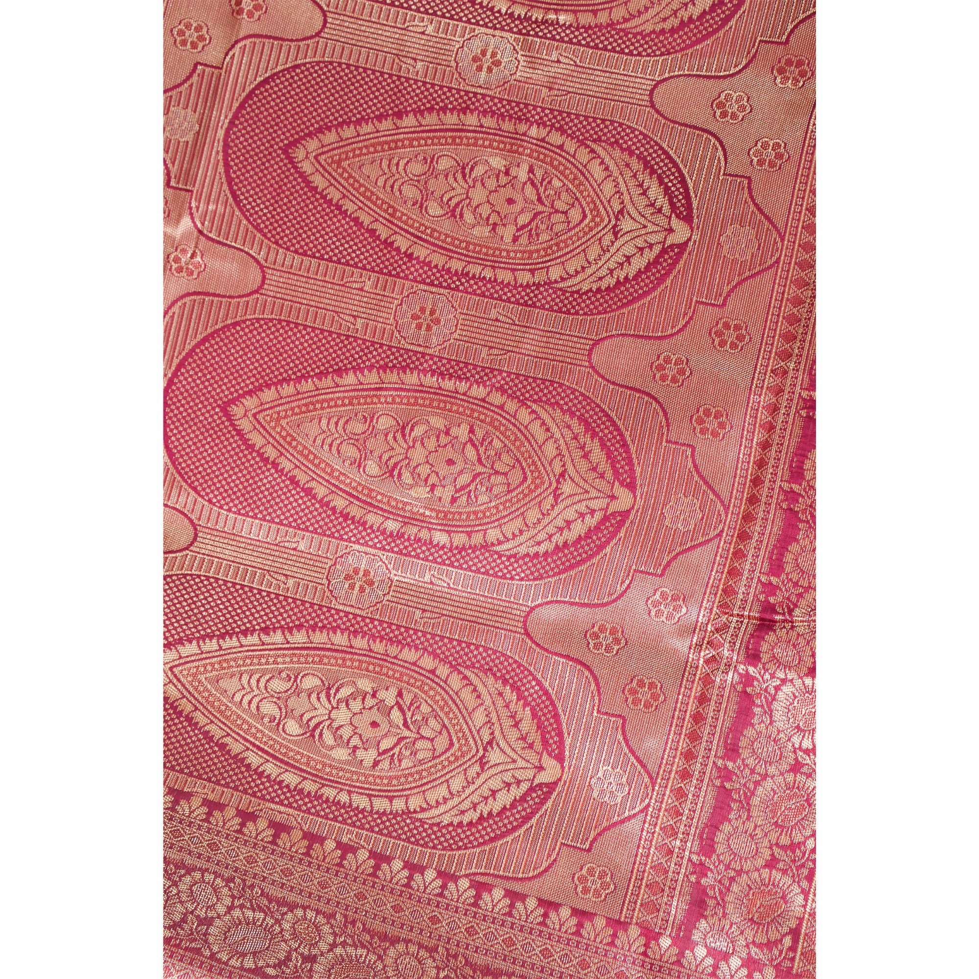 Amolika Sarees Classic Deep Wine Banarasi Silk Saree With Heavy Border Look & Unstitched Blouse