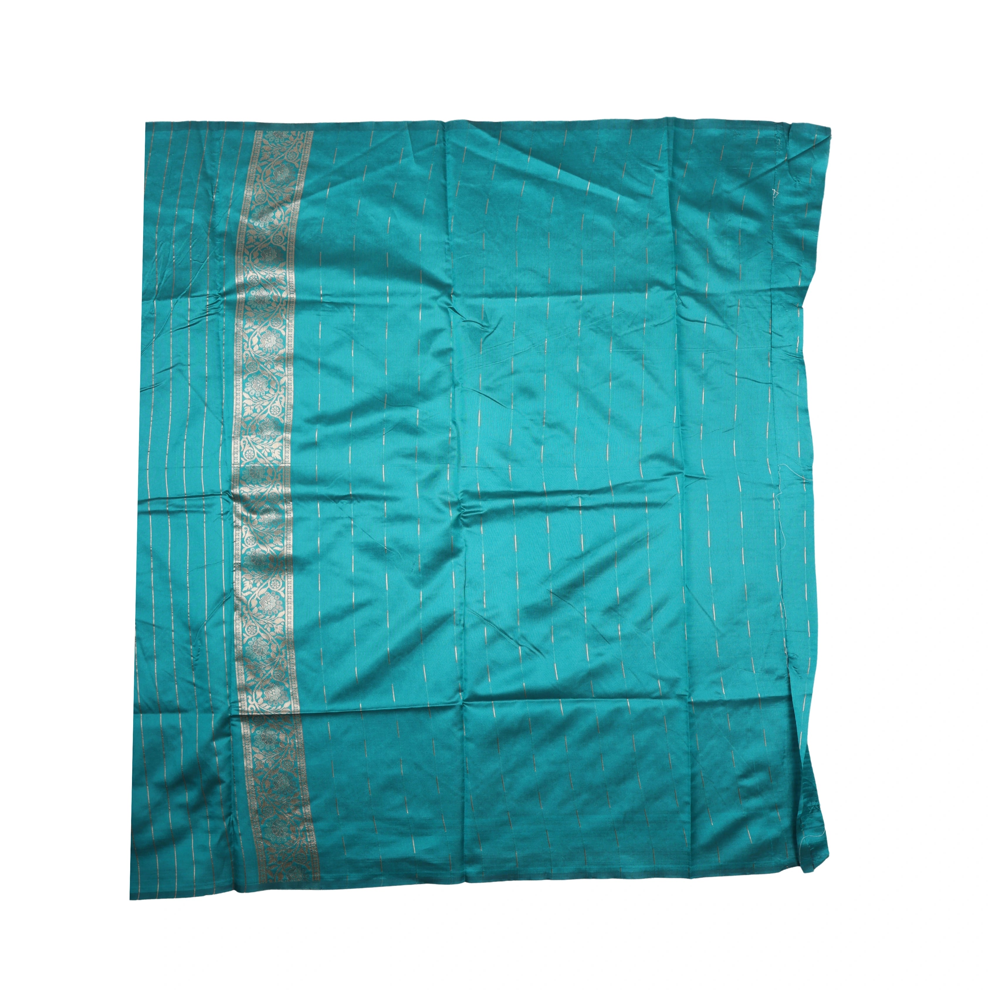 AMOLIKA Women's Banarasi Sky Blue Silk Saree With Unstitched Blouse Piece AM-1311