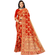 Amolika Sarees Luxury Deep Pink Banarasi Silk Saree With Gold Zari Detailing & Unstitched Blouse
