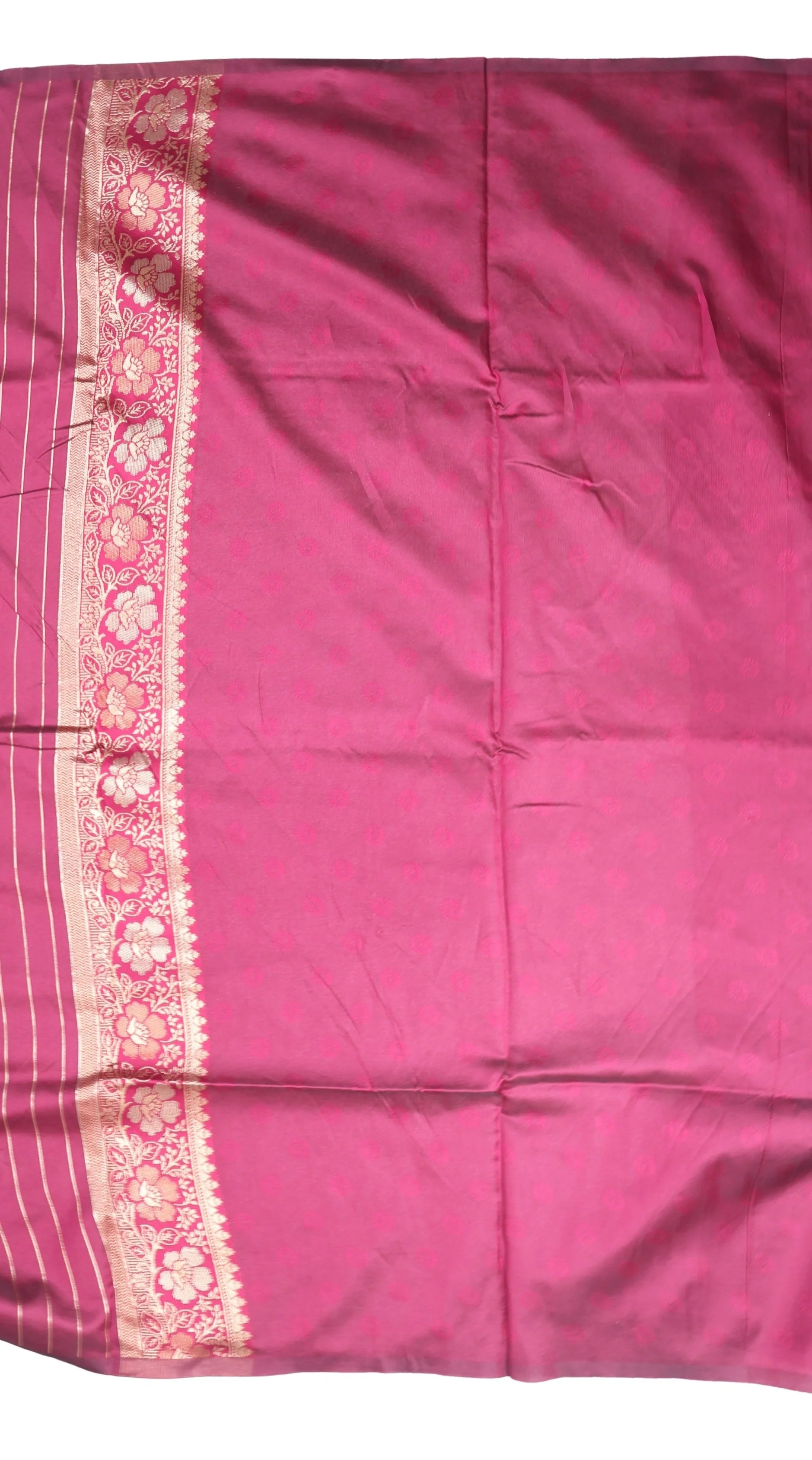 AMOLIKA Women's Banarasi Wine Silk Saree With Unstitched Blouse Piece AM-1287