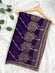 Amolika Designer Fancy Chiffon Saree With Heavy Zari Embroidery, Stone Work Border & Unstitched Blouse Piece for Women – Royal Purple