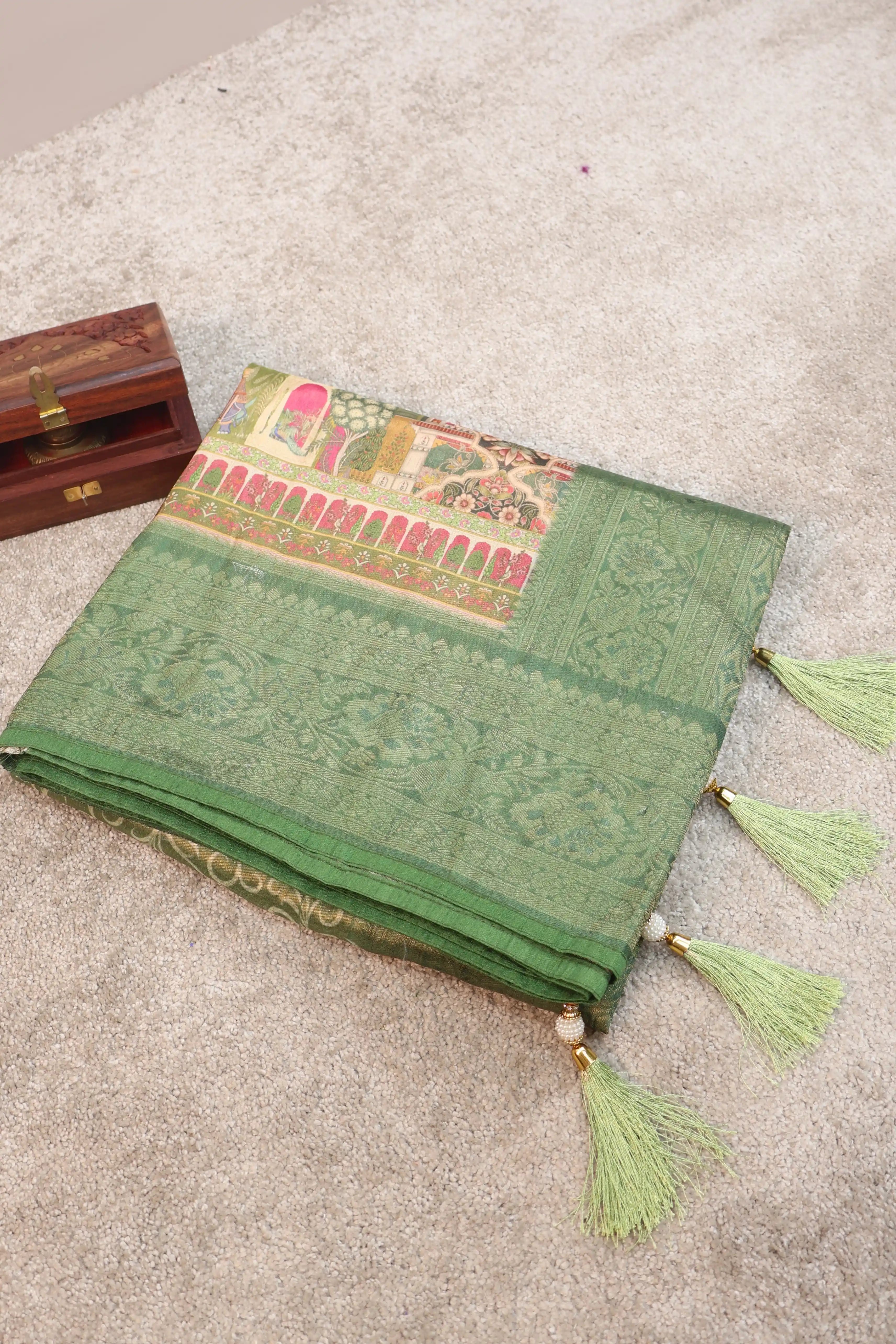 Softy Silk Saree With Unstitched Blouse Piece AM-1497