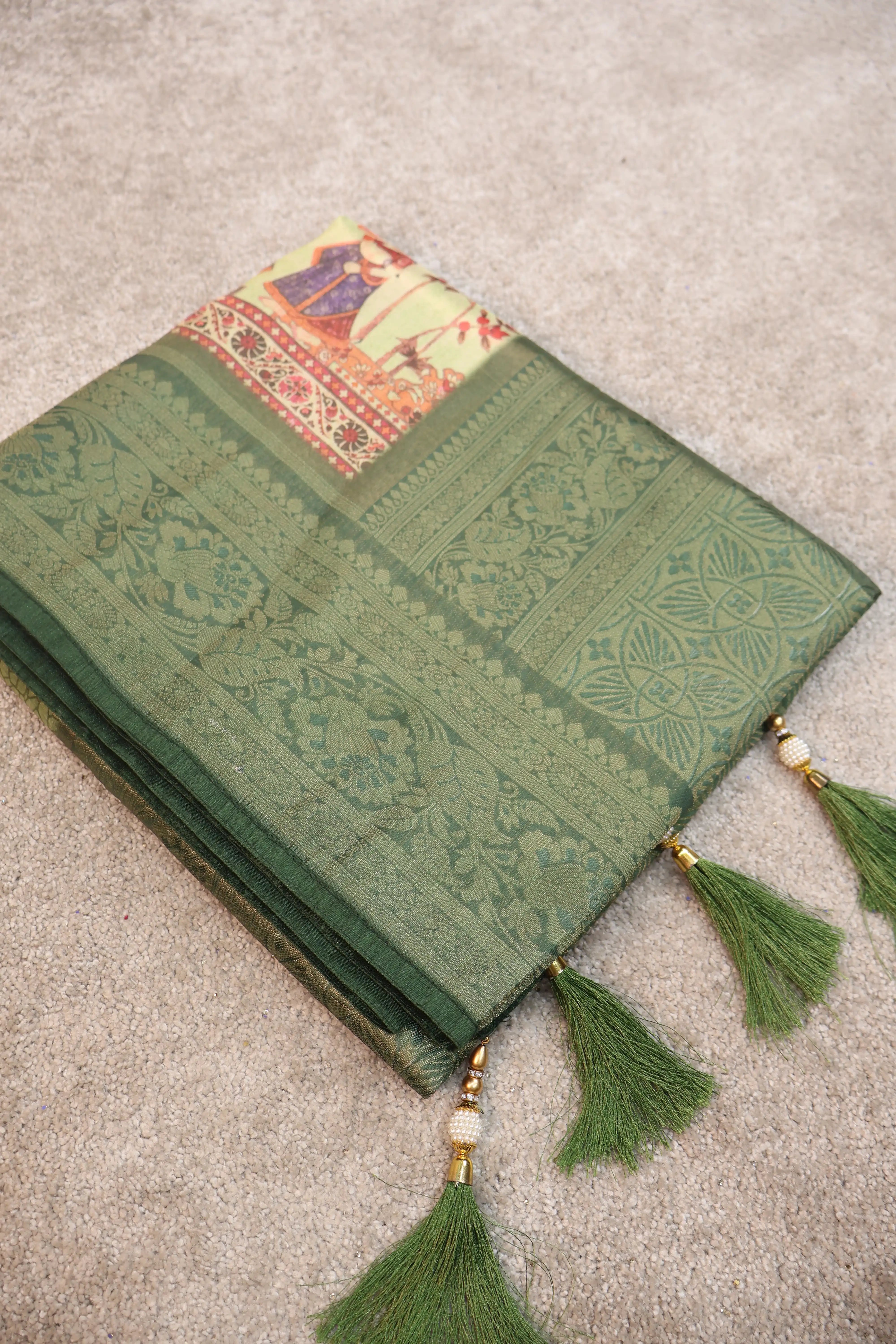 Softy Silk Saree With Unstitched Blouse Piece AM-1496