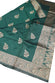 Banarasi Bottle Green Silk Saree With Unstitched Blouse Piece AM - 1314 - Amolika Sarees