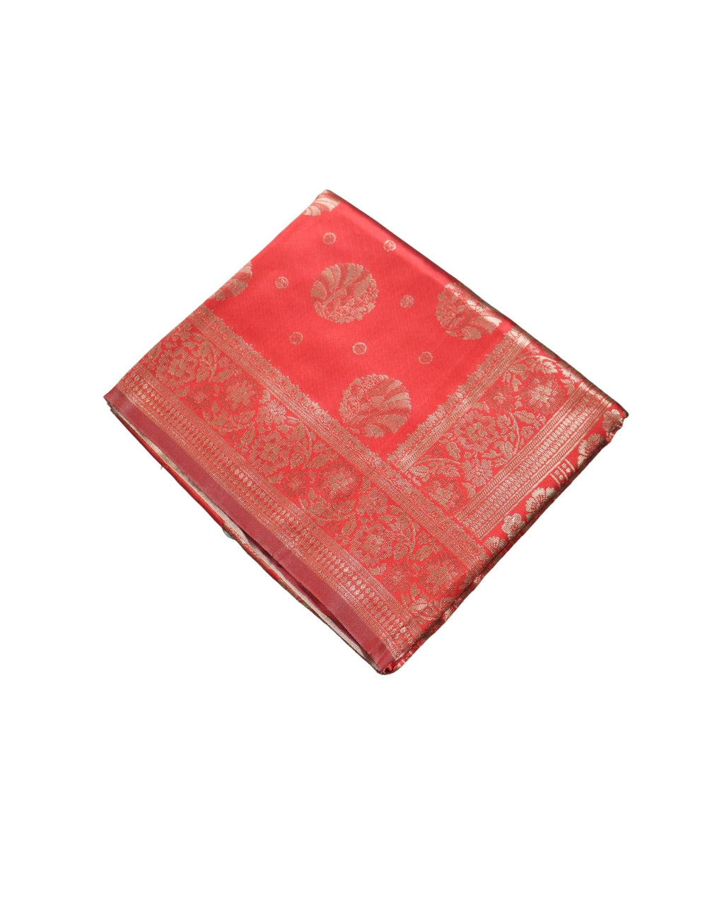 Banarasi Red Silk Saree With Unstitched Blouse Piece AM - 1285 - Amolika Sarees