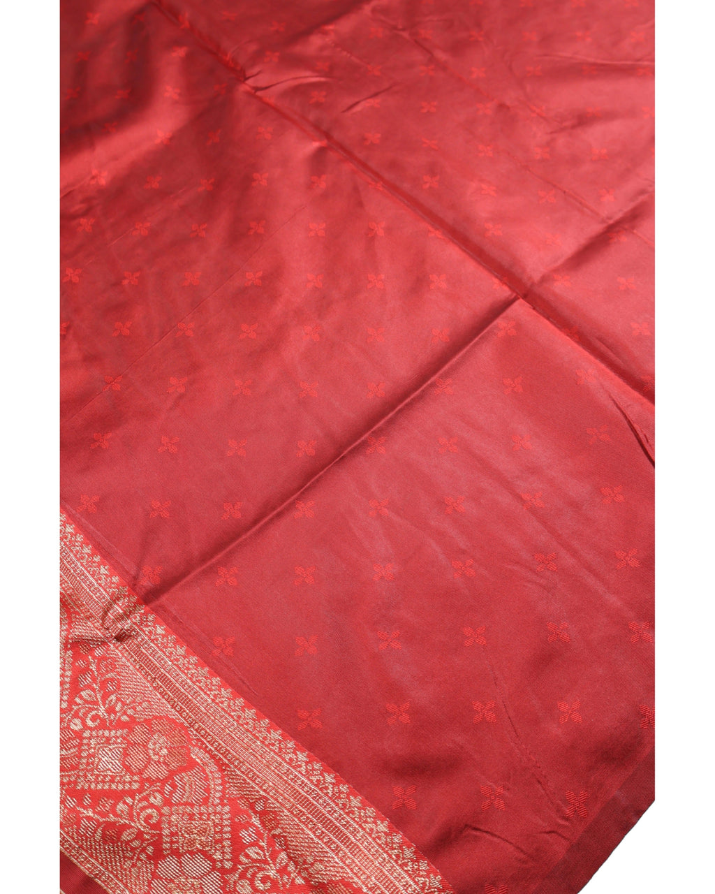 Banarasi Red Silk Saree With Unstitched Blouse Piece AM - 1312 - Amolika Sarees