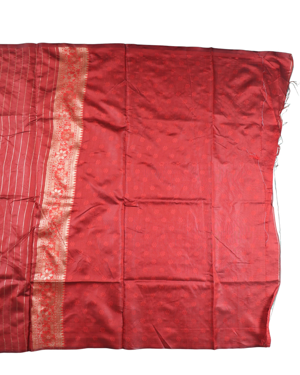 Banarasi Red Silk Saree With Unstitched Blouse Piece AM - 1313 - Amolika Sarees