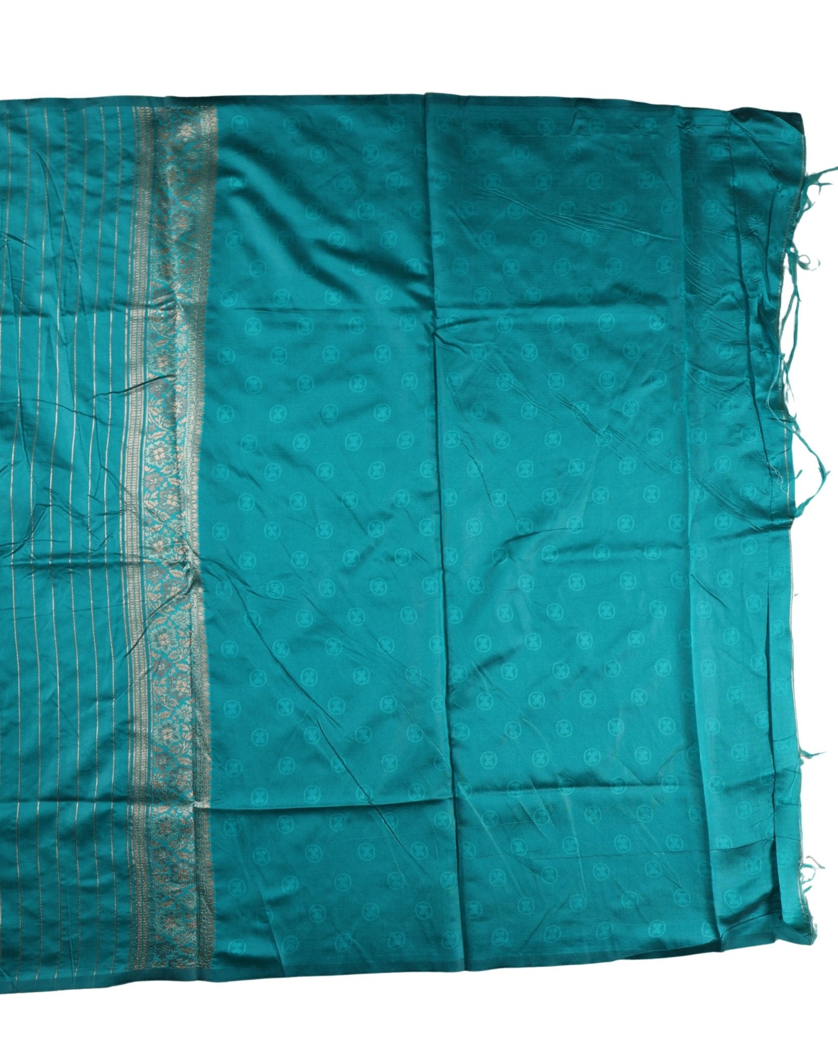 Banarasi Sky Blue Silk Saree With Unstitched Blouse Piece AM - 1285 - Amolika Sarees