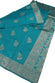 Banarasi Sky Blue Silk Saree With Unstitched Blouse Piece AM - 1314 - Amolika Sarees