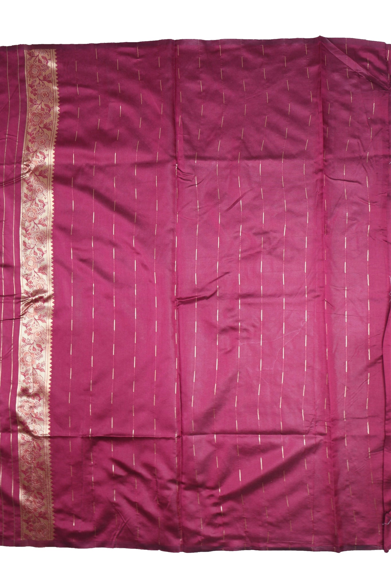 Banarasi Wine Silk Saree With Unstitched Blouse Piece AM - 1283 - Amolika Sarees