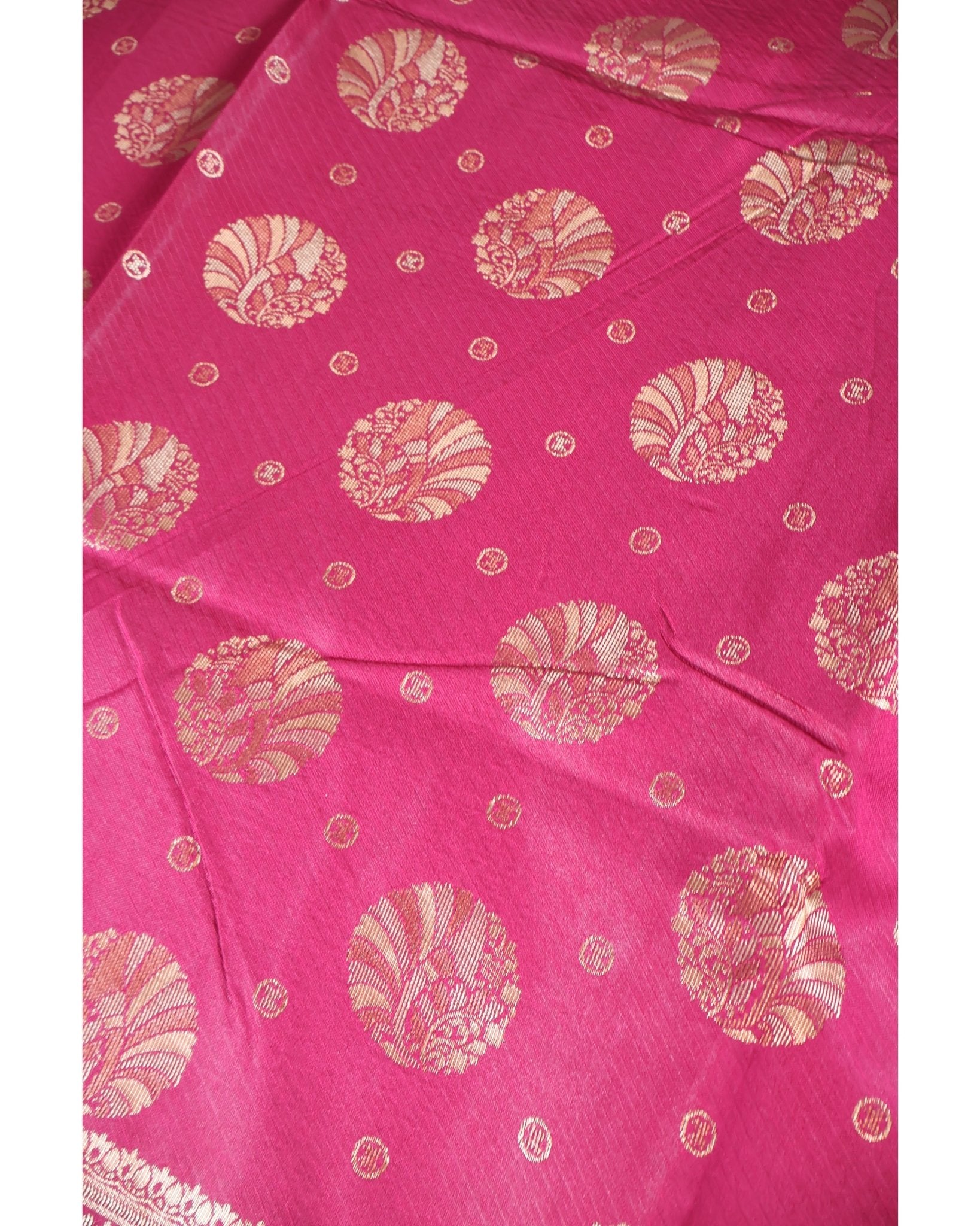 Banarasi Wine Silk Saree With Unstitched Blouse Piece AM - 1285 - Amolika Sarees