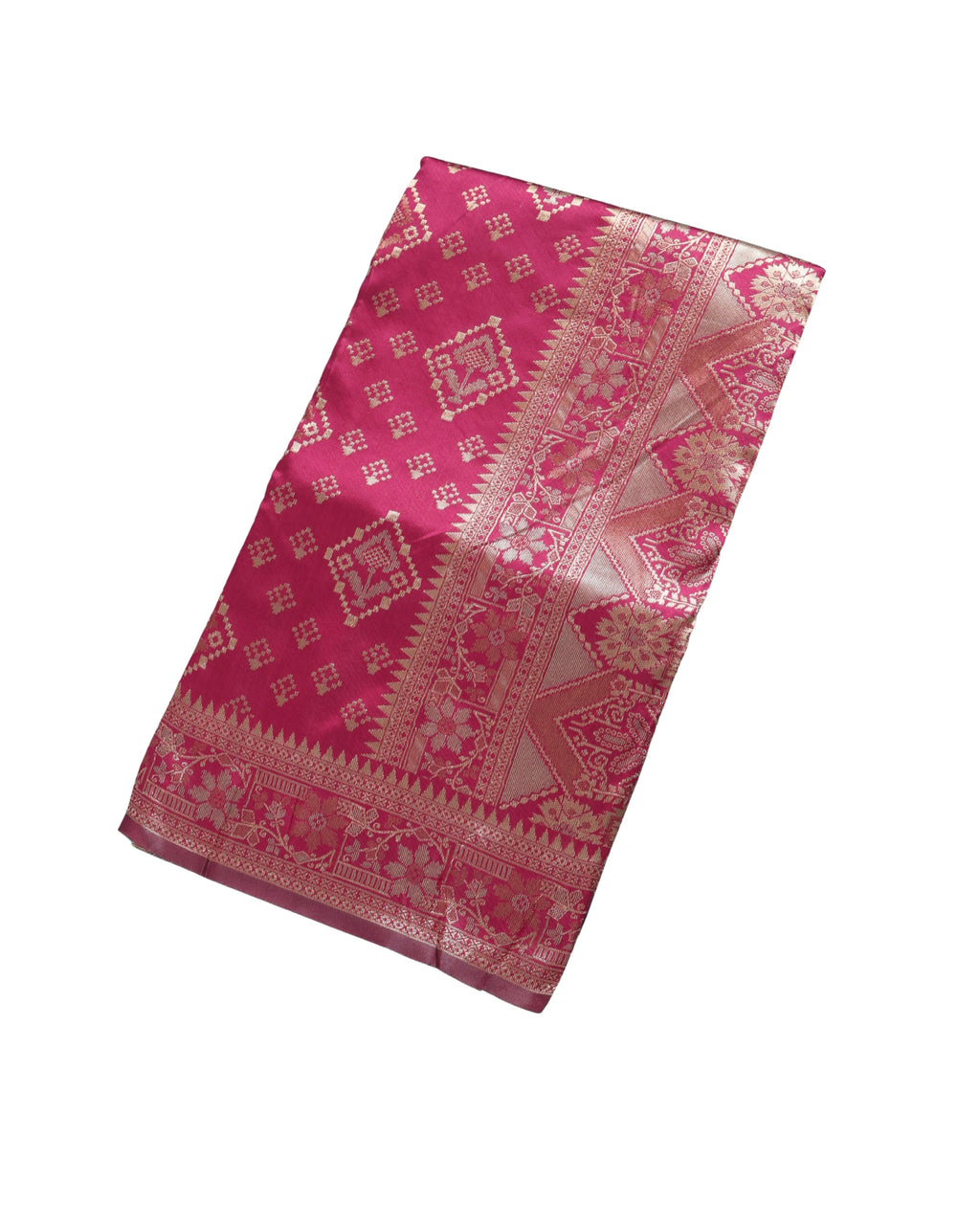 Banarasi Wine Silk Saree With Unstitched Blouse Piece AM - 1313 - Amolika Sarees
