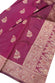 Banarasi Wine Silk Saree With Unstitched Blouse Piece AM - 1314 - Amolika Sarees