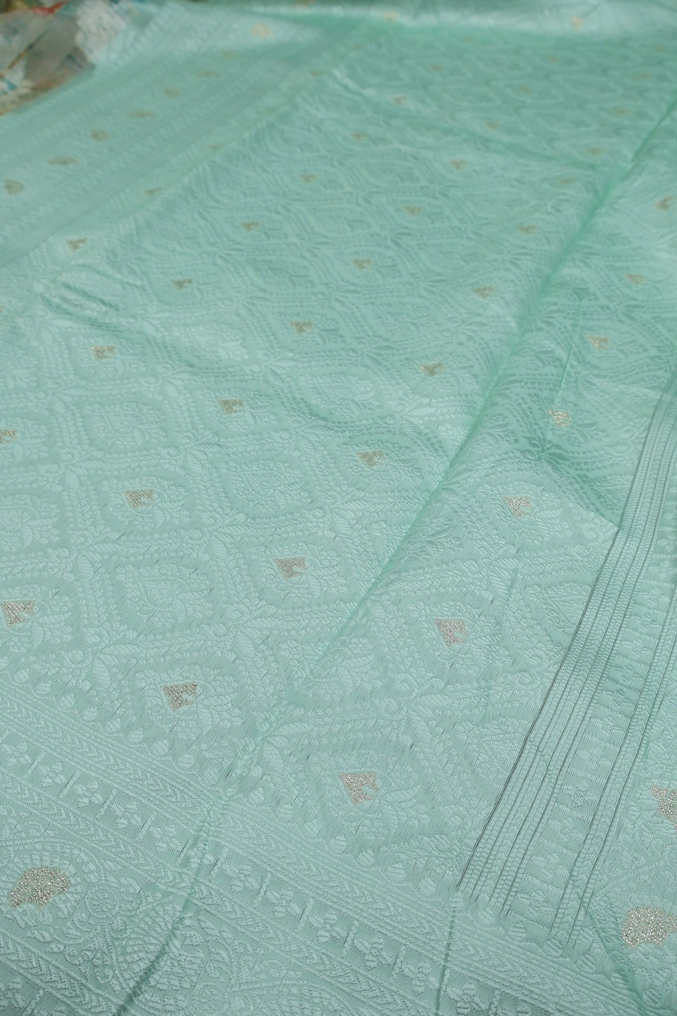 Cotton Silk Saree With Unstitched Blouse Piece AM - 1871 - Amolika Sarees
